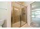 Shower and toilet inside modern bathroom at 947 Warren Burgess Ln, Charlotte, NC 28205