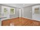 Bright dining area with hardwood floors and access to the backyard at 130 Island Park Ln, Statesville, NC 28625