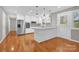 Modern kitchen with stainless steel appliances and an island at 130 Island Park Ln, Statesville, NC 28625
