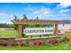 Carpenter Farms entrance sign with brick and stone base and landscaping, creating a welcoming feel at 1133 Hallman Branch Ln, Lincolnton, NC 28092