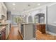 Gourmet kitchen with granite island, custom cabinetry, and stainless steel appliances at 3853 Gordon St, Terrell, NC 28682