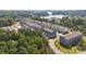 Aerial view of townhouses near a lake at 7112 Brookview Ln, Sherrills Ford, NC 28673