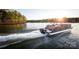 Gathering enjoying a pontoon boat ride at 7112 Brookview Ln, Sherrills Ford, NC 28673