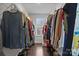 Large walk-in closet with ample hanging space and shelving at 7520 Berkeley W Rd, Denver, NC 28037