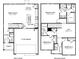 Floor plan displays the layout of a two-story home, including the kitchen, bedrooms, and garage at 4019 Bufflehead Dr, Charlotte, NC 28269