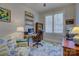 Home office featuring a comfortable sitting area at 14535 Crosswater Ln, Charlotte, NC 28278