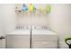 Laundry room with washer, dryer, and storage at 14423 Glendon Hall Ln, Charlotte, NC 28262