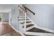 Classic staircase with white risers and dark wood treads at 2705 North Center St # 74, Hickory, NC 28601