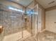 Large walk-in shower with glass enclosure at 277 Hamptons Cove Rd, Troutman, NC 28166