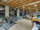 Unfinished basement with gravel floor, exposed beams and ductwork, and utilities at 294 Carroll Cv, Clover, SC 29710