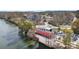 Aerial view of a restaurant near the river, with cityscape in the background at 1094 Herrons Ferry Rd, Rock Hill, SC 29730