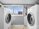 Laundry room with washer and dryer and bright windows at 1235 10Th Ne St, Hickory, NC 28601