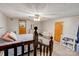 Comfortable bedroom features a queen-sized bed, white furniture, and ceiling fan at 2005 Robyn Ave, Shelby, NC 28152
