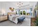 Serene main bedroom with a tray ceiling, large windows, and tasteful furnishings and decor at 2146 Barrowcliffe Nw Dr, Concord, NC 28027