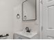 Small bathroom with vanity and black fixtures at 2403 Mary Ave, Gastonia, NC 28052