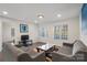 Living room with gray couches and a coffee table at 2403 Mary Ave, Gastonia, NC 28052