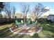 Charming backyard with fire pit and seating area at 2701 Palm Ave, Charlotte, NC 28205