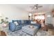 Spacious living room with sectional sofa and fireplace at 2701 Palm Ave, Charlotte, NC 28205