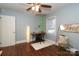 Bright home office with hardwood floors and workspace at 2701 Palm Ave, Charlotte, NC 28205