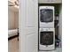 Stackable washer and dryer in convenient closet at 548 Summerfield Pl, Belmont, NC 28012