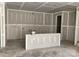 Unfinished kitchen with a drywall island, waiting for customization at 9130 Dulwich Dr # Ken0079, Charlotte, NC 28215