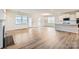 Open living space with hardwood floors and kitchen island at 4481 Doyle Ridge Rd, Maiden, NC 28650