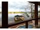 Boathouse and lake view from deck at 8058 Edgewater Dr, Norwood, NC 28128