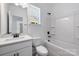 Clean bathroom with white vanity, bathtub, and toilet at 1194 Lost Cove Rd, Indian Land, SC 29707