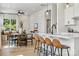 Open concept kitchen and dining area with island seating at 1194 Lost Cove Rd, Indian Land, SC 29707