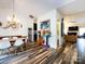 Mid-century modern dining room with wood floors at 1801 Brandywine Dr, Matthews, NC 28105