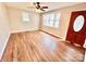 Bright living room featuring beautiful hardwood floors and a welcoming atmosphere at 1905 26Th Ne St, Hickory, NC 28681