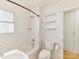 Clean bathroom with white subway tile and updated fixtures at 716 Ellsworth Rd, Charlotte, NC 28211