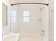 Bright bathroom with subway tile shower/tub combo at 716 Ellsworth Rd, Charlotte, NC 28211