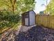 Private backyard storage shed at 716 Ellsworth Rd, Charlotte, NC 28211