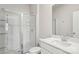 Clean bathroom with shower and vanity at 1345 31St Ne St, Conover, NC 28613