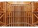 A beautiful wine cellar with wooden racks built to house your favorite wine collection at 1579 Queens W Rd, Charlotte, NC 28207