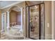 Spa-like bathroom with soaking tub and walk-in shower at 9267 Egret Rdg # 41, Belmont, NC 28012