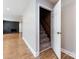 Basement stairs leading to additional living space at 406 Harris Ln, Monroe, NC 28112