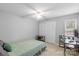 Bedroom features a single bed, closet, and a desk by the window at 958 Sherwood Cir, Lancaster, SC 29720