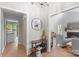 Open-concept living room showcasing modern decor, a fireplace, and seamless flow into adjacent spaces at 958 Sherwood Cir, Lancaster, SC 29720