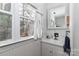 Clean bathroom with a vanity and window at 110 Fern Haven Ln, Mooresville, NC 28117