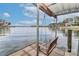 Peaceful dockside setting with lake views and a swing at 110 Fern Haven Ln, Mooresville, NC 28117
