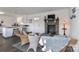 Open living space with kitchen, fireplace and seating at 110 Fern Haven Ln, Mooresville, NC 28117
