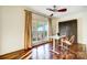 Bright office space with large window, hardwood floors, and modern desk setup at 6610 Rolling Ridge Dr, Waxhaw, NC 28173