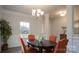 Dining room with hardwood floors and orange chairs at 200 Fostoria Pl # 78A, Albemarle, NC 28001