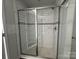 Modern shower featuring subway tiles, a glass enclosure, and modern fixtures at 200 Fostoria Pl # 78A, Albemarle, NC 28001