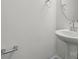 Modern half bathroom with a stylish pedestal sink at 5527 Stafford Rd # 34, Charlotte, NC 28215