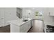 Modern kitchen with white island and stainless steel dishwasher at 5527 Stafford Rd # 34, Charlotte, NC 28215