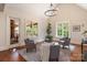 Cozy living room with natural light, hardwood floors, and stylish decor at 1716 Funny Cide Dr, Waxhaw, NC 28173