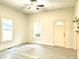 Living room with hardwood floors and two windows at 606 Carver St, Kannapolis, NC 28083